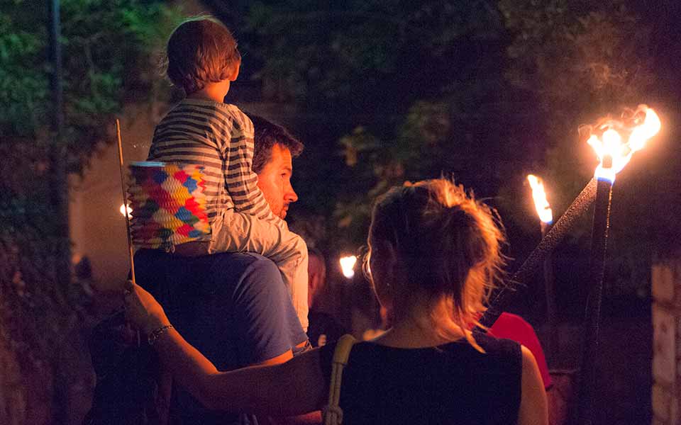 Visite aux flambeaux de la ville de Gourdon